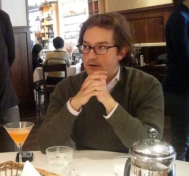 Lucas Wittmann at his mother's birthday party at Maialino