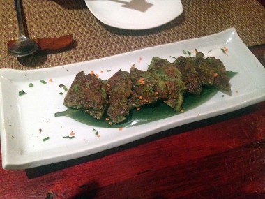 We started with kale pancakes. Kale pancakes! Delicious!