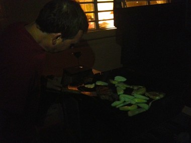 peeled it, sliced it, slathered it with olive oil and salt, and cooked it on the grill -- yum!