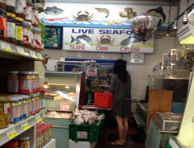 Lots of things you see in a Chinatown supermarket you don't see at Gristede's