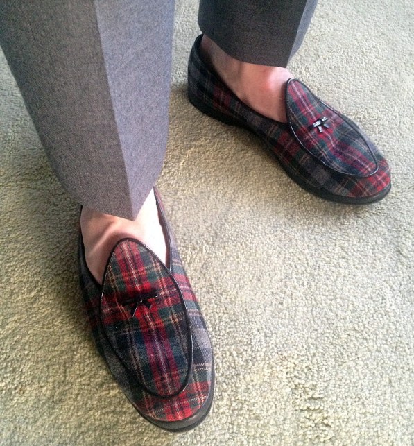 Jonathan's flannel loafers