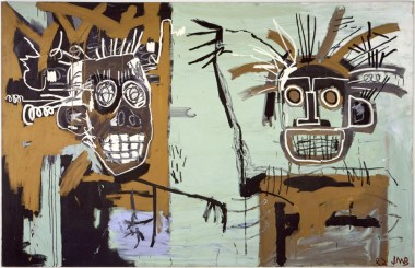 basquiat untitled two heads on gold 1982