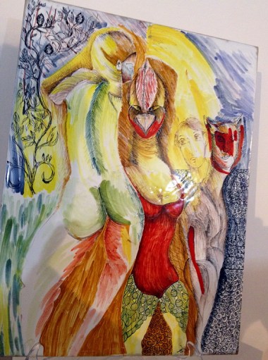 He makes sculpture, ceramics, and paintings (this is my favorite).