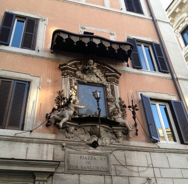 Just walking around the neighborhood with Antonio is a treat -- he pointed out that in the Baroque era, street lights couldn't just be lamps -- they had to have painted portraits and putti and wrought-iron embellishments