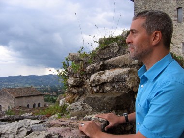 The view from the gardens was impressive, as was Arnie's profile.