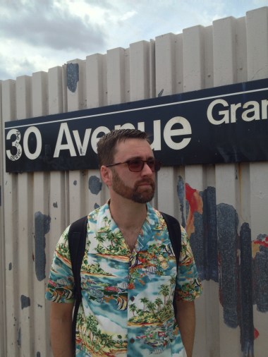 Andy at his subway stop in Astoria