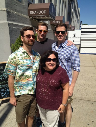 Sunday we had brunch with Sari, Alex, and Hugh at the Astor Room in the Kaufman Astoria Studios.