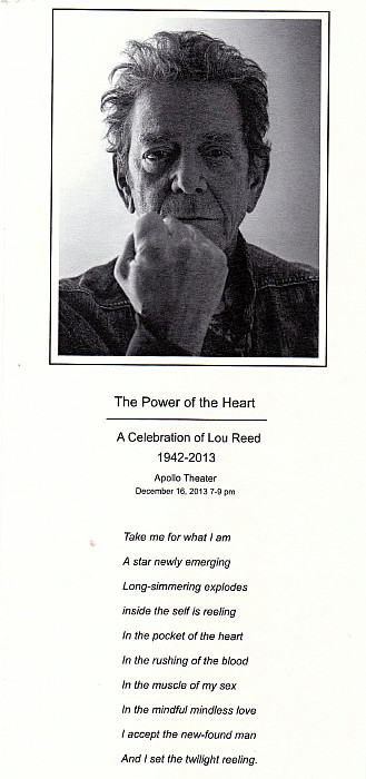 Performance Diary: “THE POWER OF THE HEART: a celebration of Lou 
