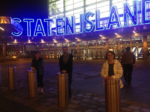 My three sisters came in for the weekend to help me celebrate my birthday. Two of them had never been to NYC before, so Andy and I took them on the Staten Island Ferry first thing.