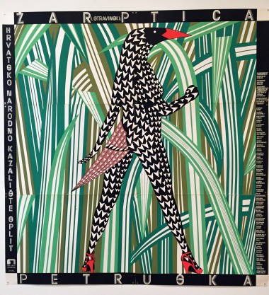 Boris Bucan's 1983 poster for a Stravinsky double-bill at the Croatian National Theatre in 1983