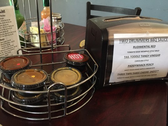 11-7 bbq sauce at two drummers in toana