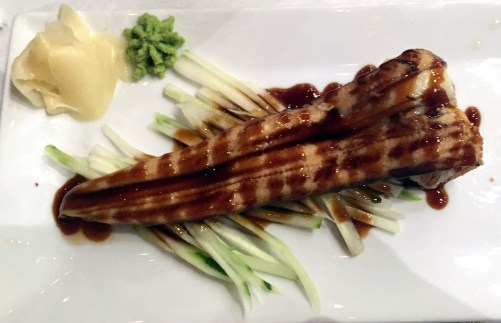 We didn't try the fog or the dew but the eel was pretty good and so beautifully presented, as was Mt. Fuji (below)