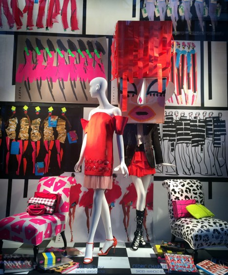 Bergdorf windows featuring designs by Donald Robertson