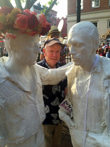 Liam and I paid our respects on the way to the theater to see 10 OUT OF 12.