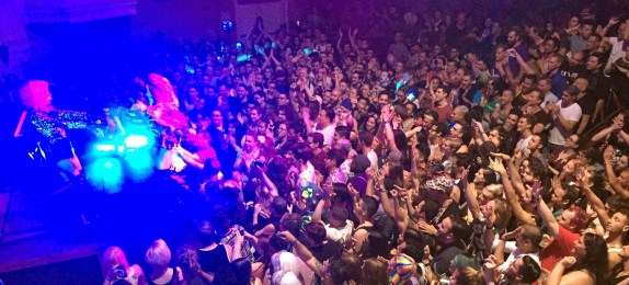 There was frequent crowd-surfing. Some queens were smart enough to toss not only their heels but their wigs and earrings before diving in.