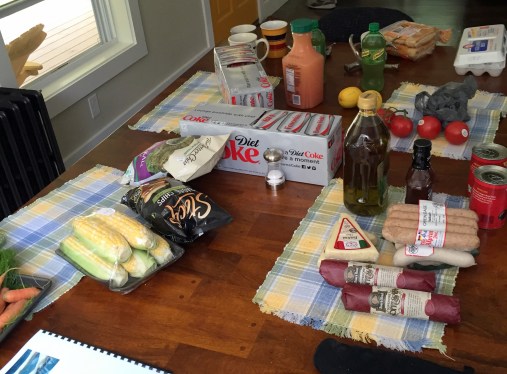 then we spent a couple of hours preparing a BBQ feast