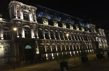 9-17 town hall at night