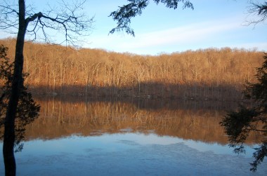 2-27 golden hour on the lake